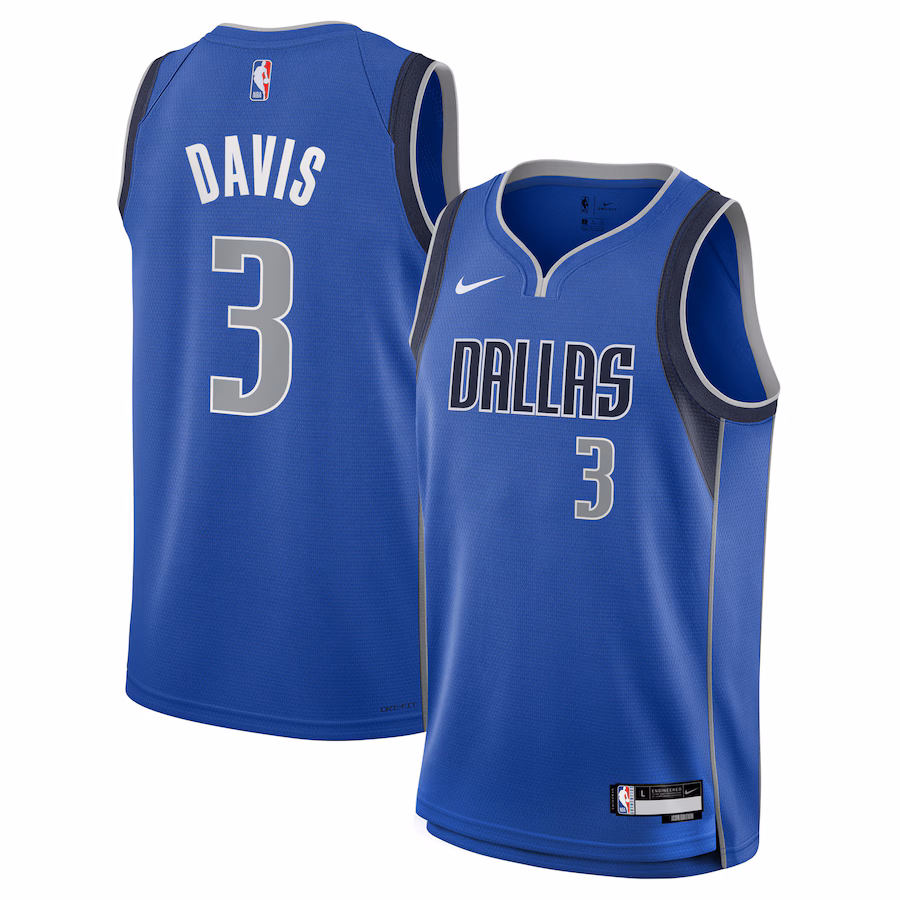 Youth Dallas Mavericks Anthony Davis Nike Blue Swingman Jersey - Icon Edition