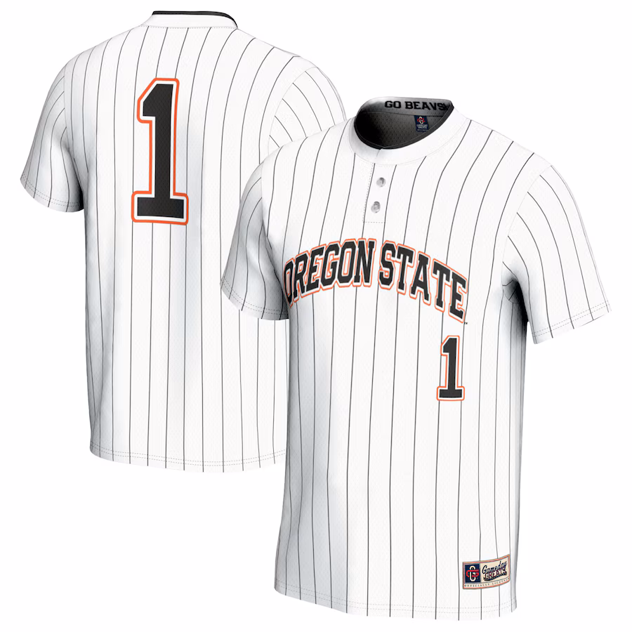 #1 Oregon State Beavers GameDay Greats Youth Softball Fashion Jersey - White