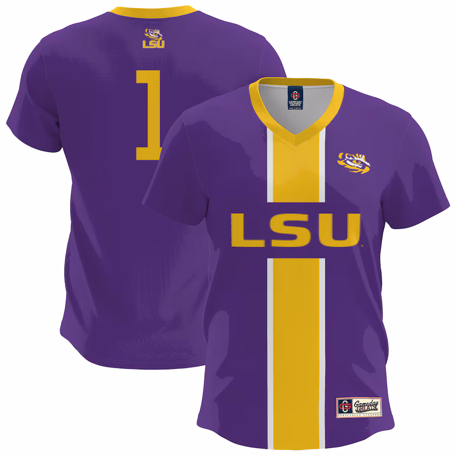 Men's GameDay Greats  Purple LSU Tigers Lightweight Soccer Fashion Jersey