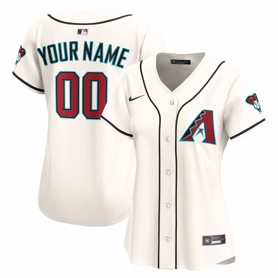 Women's Arizona Diamondbacks Nike Cream Home Limited Custom Jersey