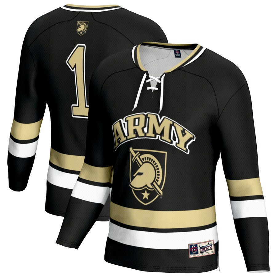 Unisex GameDay Greats Black Army Black Knights Lightweight Men's Hockey Fashion Jersey