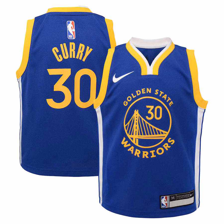 Preschool Golden State Warriors Stephen Curry Nike Royal Dri-FIT Swingman Player Jersey - Icon Edition