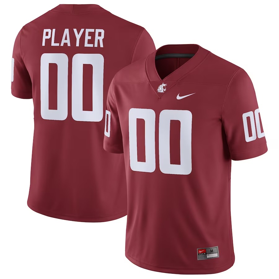 Washington State Cougars Nike Pick-A-Player NIL Replica Football Jersey - Crimson
