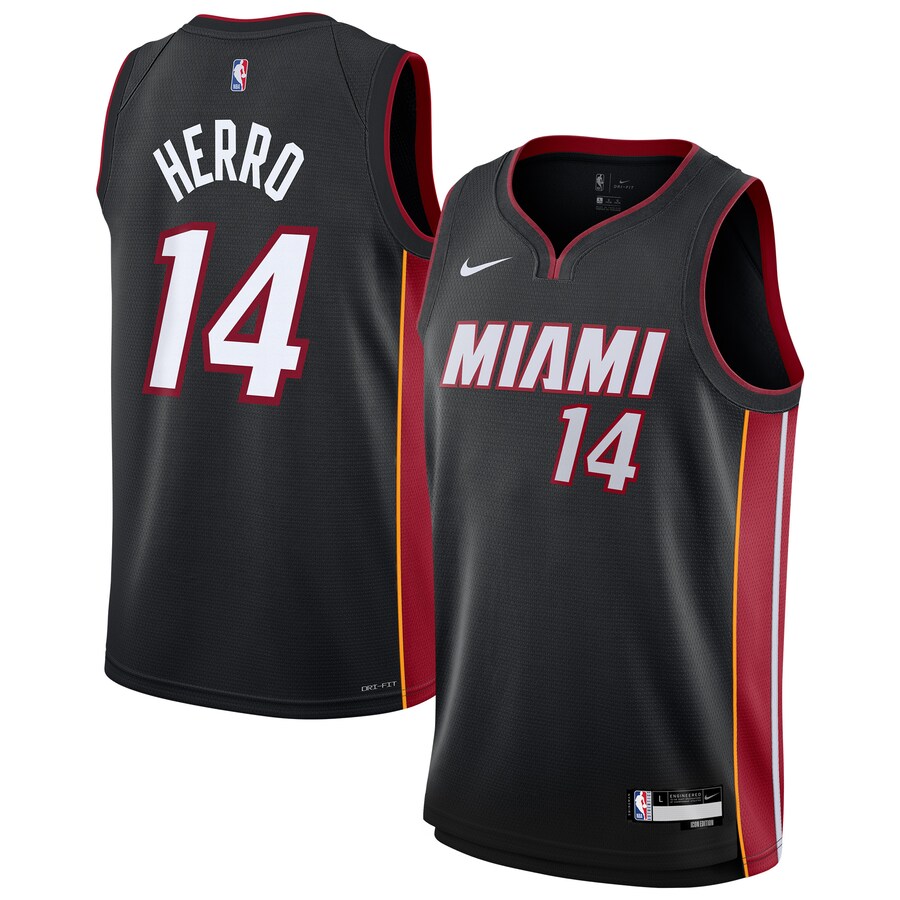 Youth Miami Heat Tyler Herro Nike Black Swingman Jersey - Icon Edition