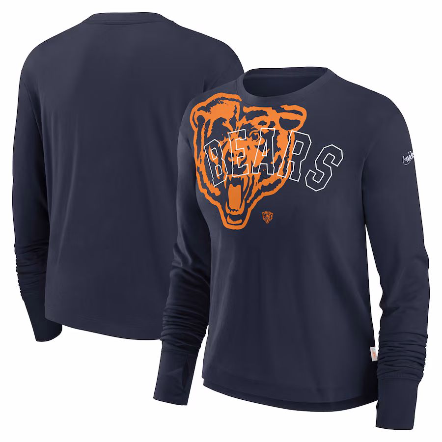 Women's Detroit Lions  Nike Blue Team Nod Tri-Blend Fashion T-Shirt