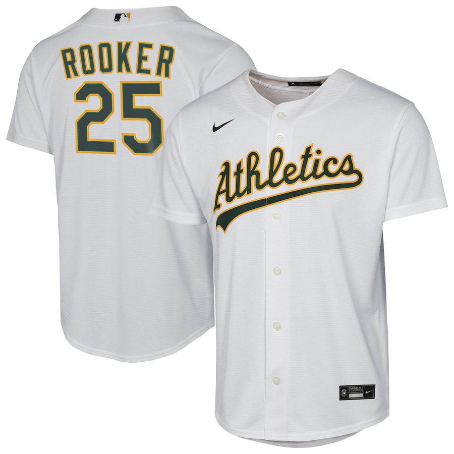 Youth Athletics Brent Rooker Nike White Home Replica Jersey
