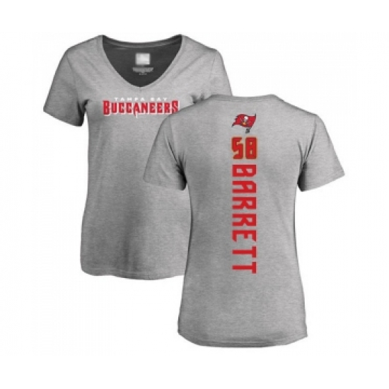 Football Women's Tampa Bay Buccaneers #58 Shaquil Barrett Ash Backer T-Shirt