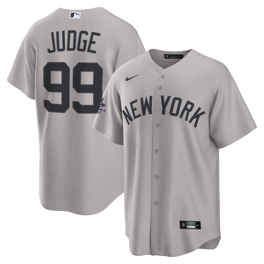 Men's New York Yankees Aaron Judge Nike Gray 2025 MLB All-Star Game Road Limited Player Jersey
