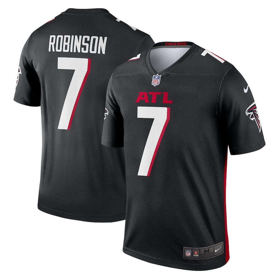 Men's Atlanta Falcons Bijan Robinson Nike Black Team Legend Player Performance Top