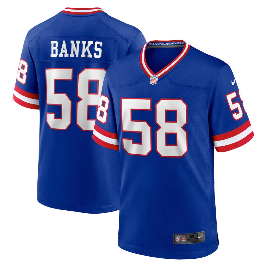 Men's New York Giants Carl Banks Nike Royal Retired Player Alternate Game Jersey