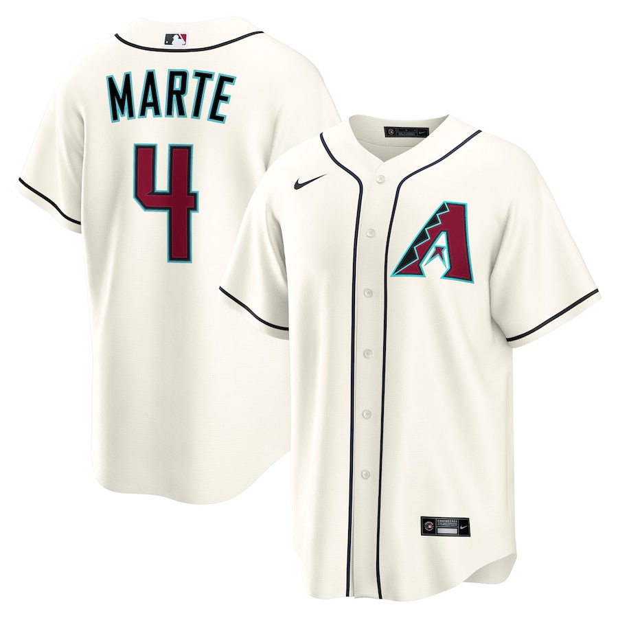 Men's Arizona Diamondbacks Ketel Marte Nike Cream Home Replica Jersey