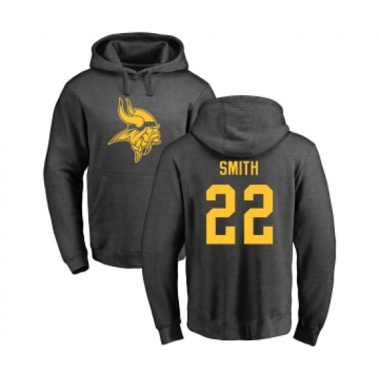 Football Minnesota Vikings #22 Harrison Smith Ash One Color Pullover Hoodie