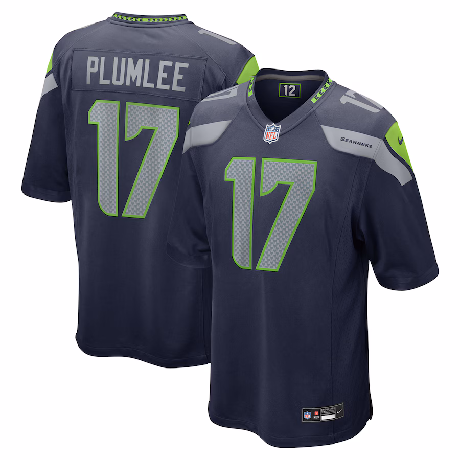 Men's Seattle Seahawks John Rhys Plumlee Nike College Navy Team Game Jersey