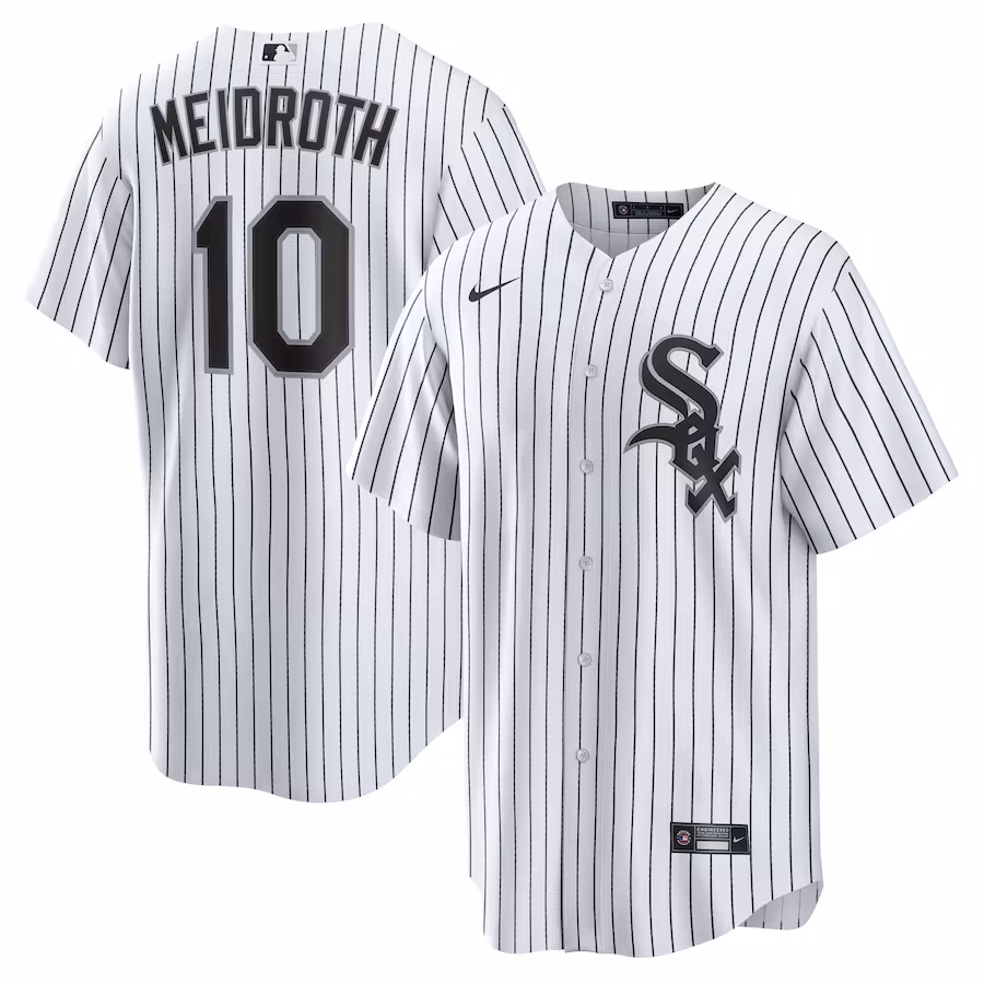 Men's Chicago White Sox Chase Meidroth Nike White Home Replica Jersey
