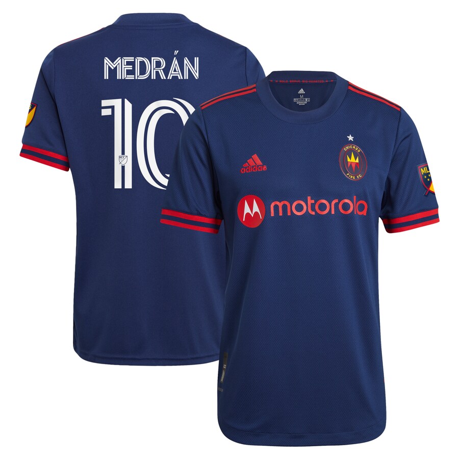 Men's Chicago Fire Álvaro Medrán adidas Navy 2021 Primary Authentic Player Jersey