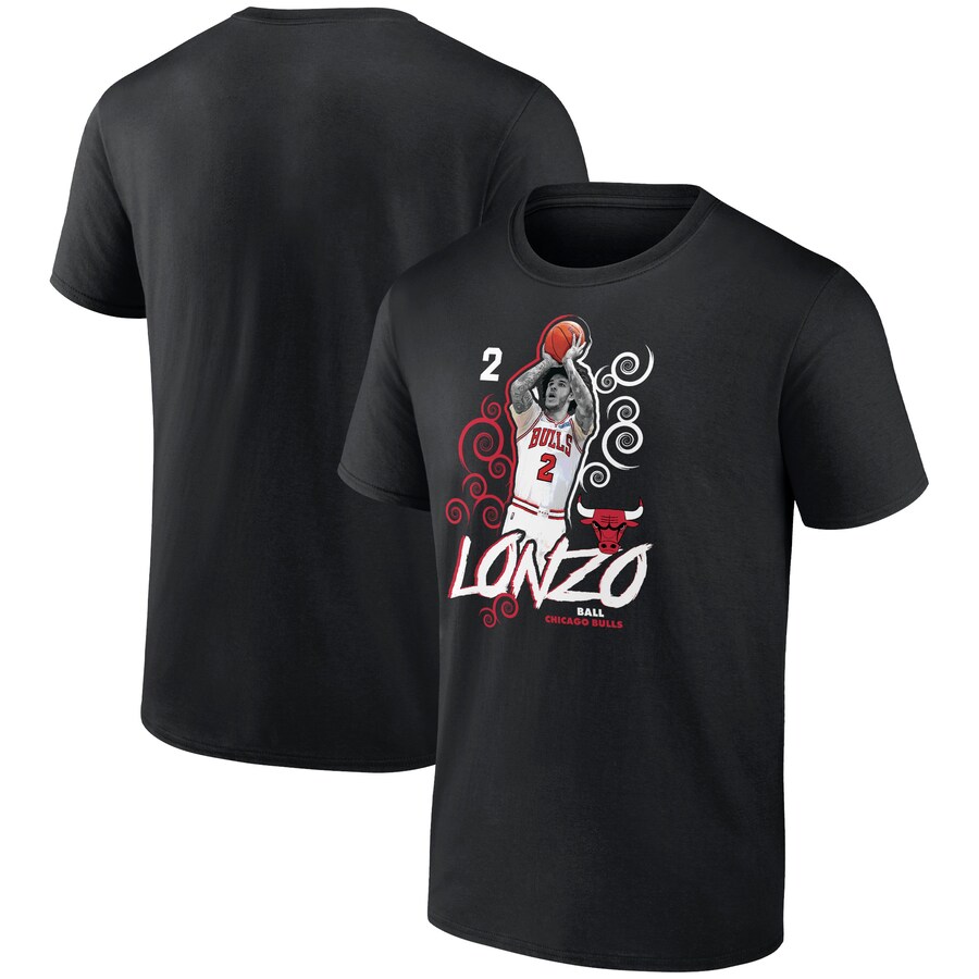 Men's Chicago Bulls Lonzo Ball Black Competitor T-Shirt