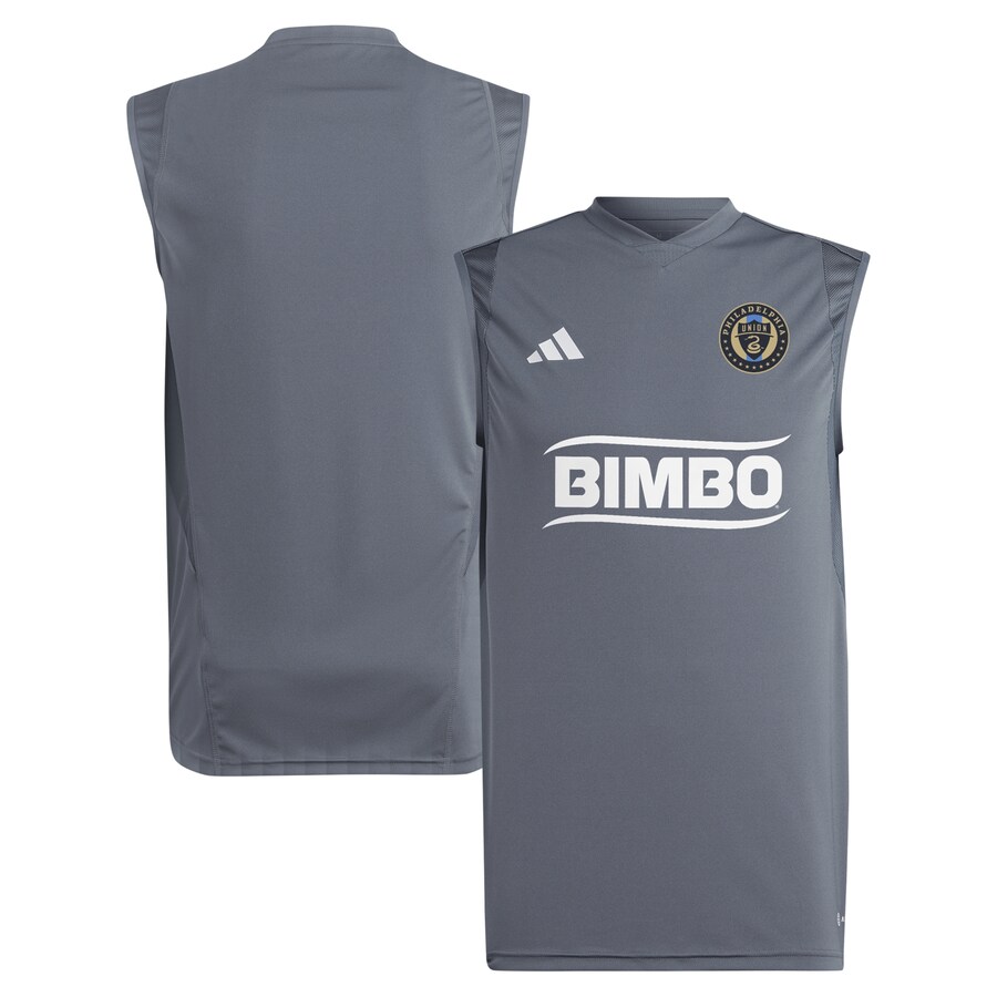 Men's Philadelphia Union adidas Gray 2024 Sleeveless Training Jersey