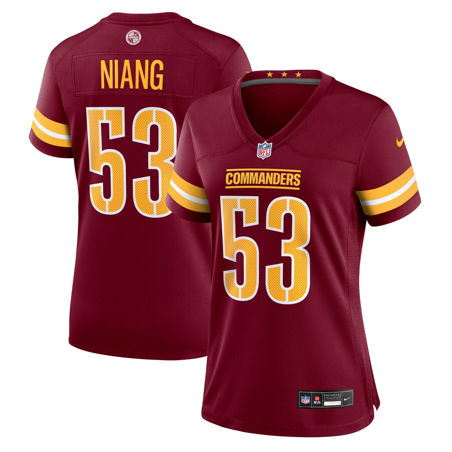Women's Washington Commanders Lucas Niang Nike Burgundy Team Game Jersey