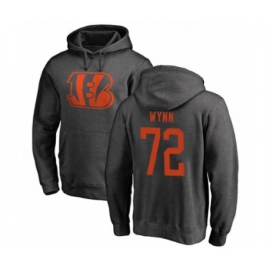 Football Cincinnati Bengals #72 Kerry Wynn Ash One Color Pullover Hoodie