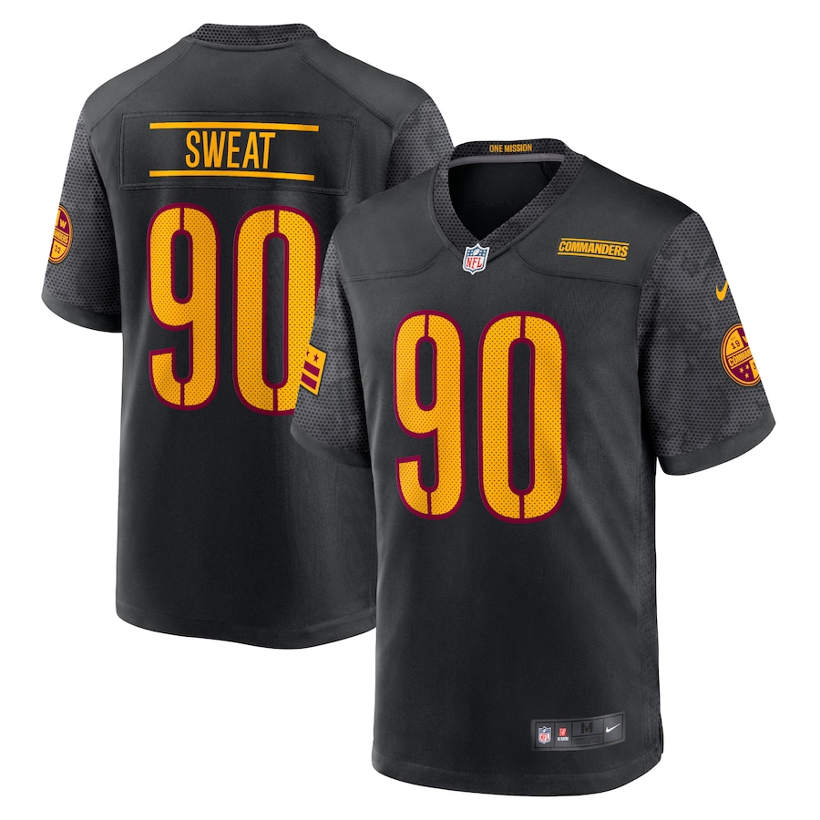 Men's Washington Commanders Montez Sweat Nike Black Alternate Game Jersey