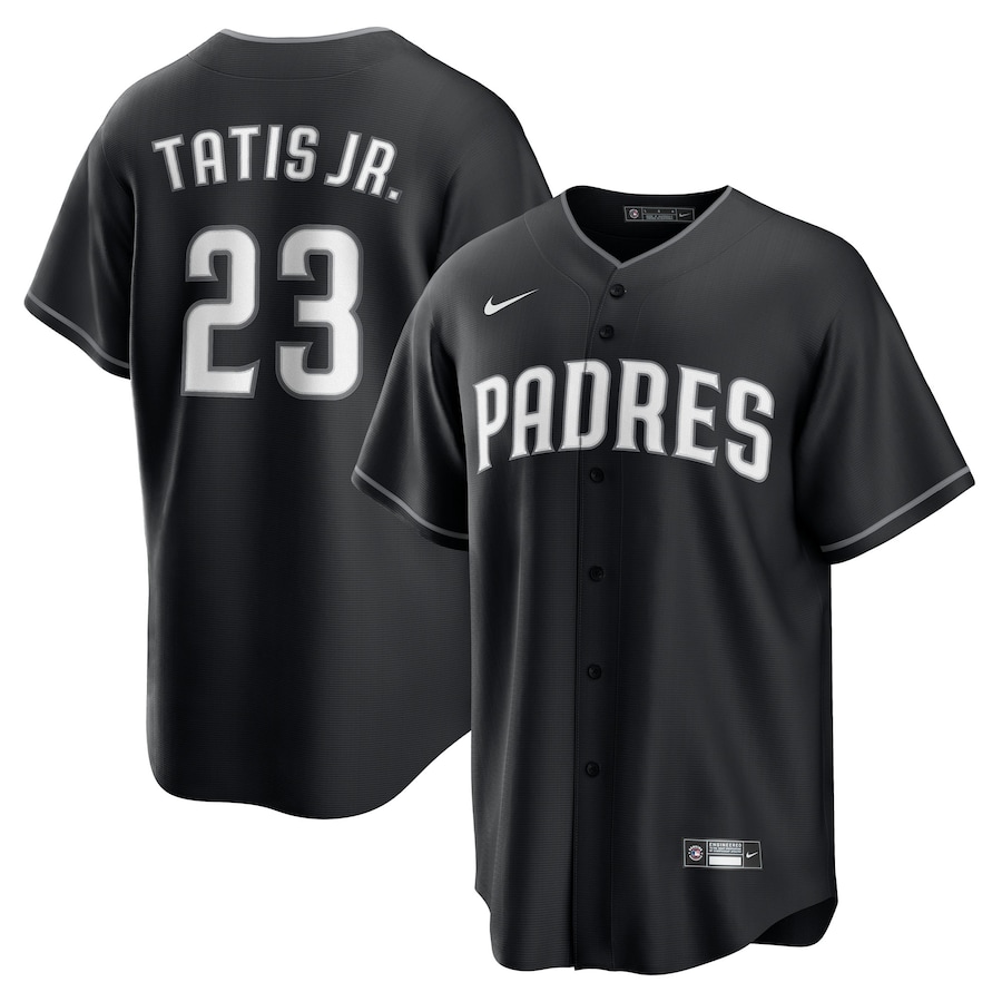 Men's San Diego Padres Fernando Tatis Jr. Nike Black Lights Out Replica Player Jersey