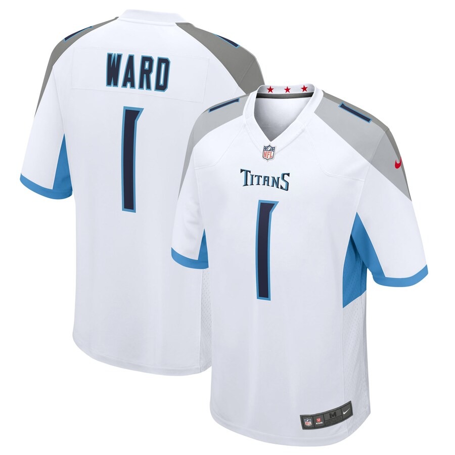 Men's Tennessee Titans Cameron Ward Nike White 2025 NFL Draft First Round Pick  Game Jersey