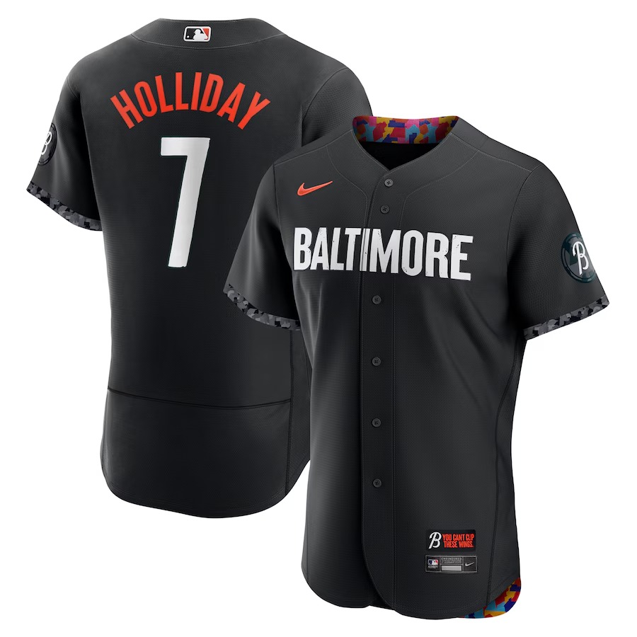 Men's Baltimore Orioles Jackson Holliday Nike Black City Connect Authentic Player Jersey