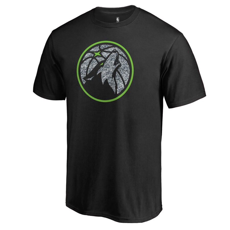 Men's Minnesota Timberwolves Black Static Logo T-Shirt