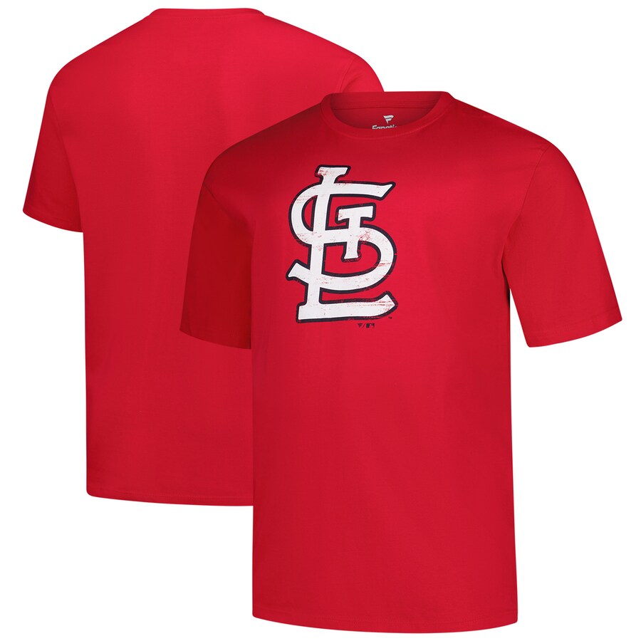 Men's St. Louis Cardinals Profile Red Big & Tall Weathered Logo T-Shirt