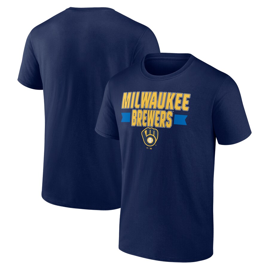 Men's Milwaukee Brewers Fanatics Navy Close Victory T-Shirt
