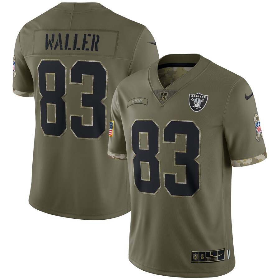 Men's Las Vegas Raiders Darren Waller Nike Olive Salute To Service Limited Jersey
