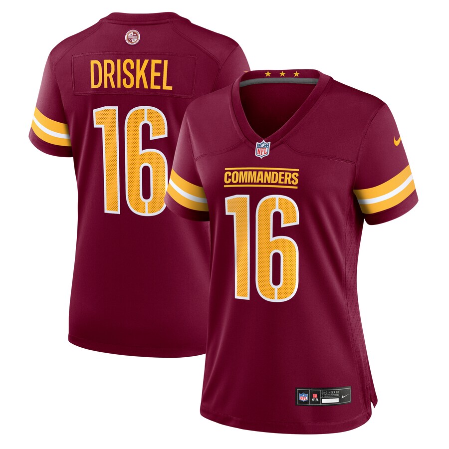 Women's Washington Commanders Jeff Driskel Nike Burgundy Game Jersey