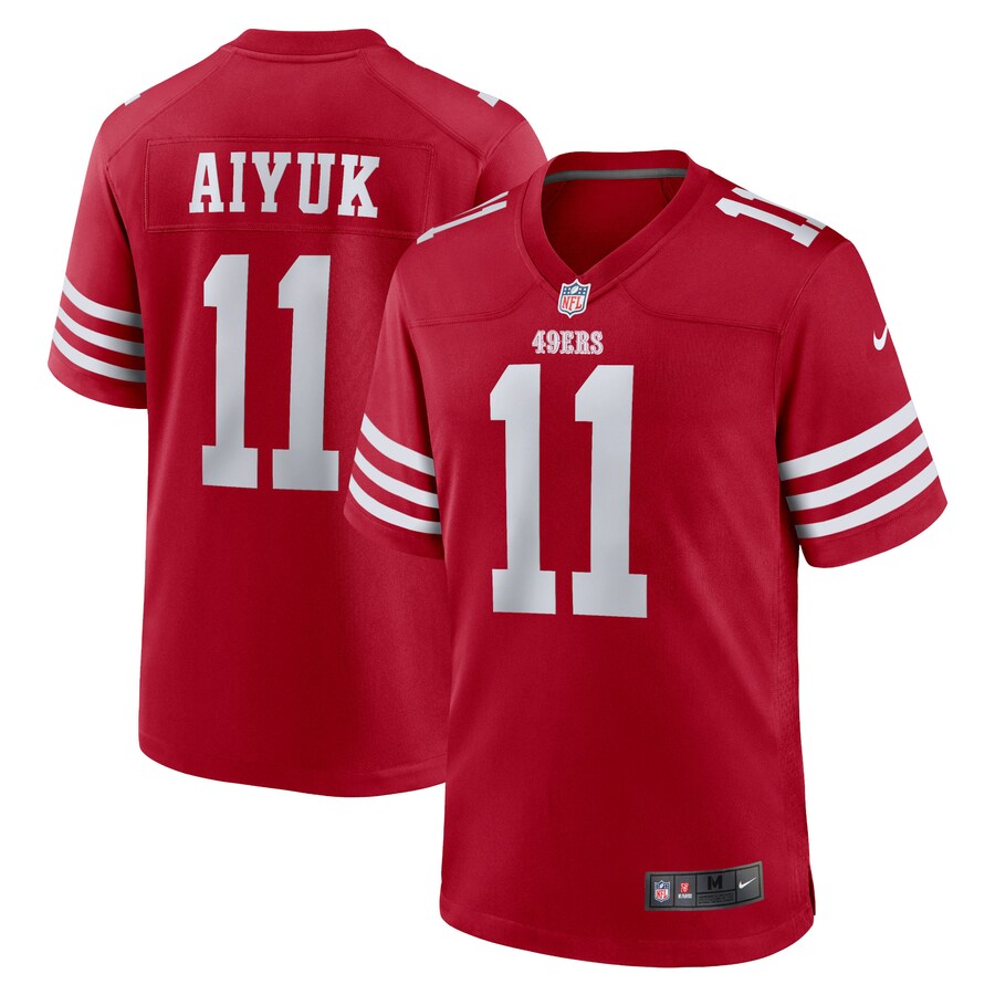 Men's San Francisco 49ers Brandon Aiyuk Nike Scarlet Game Player Jersey