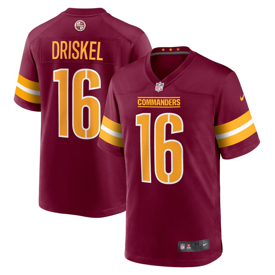 Men's Washington Commanders Jeff Driskel Nike Burgundy Game Jersey
