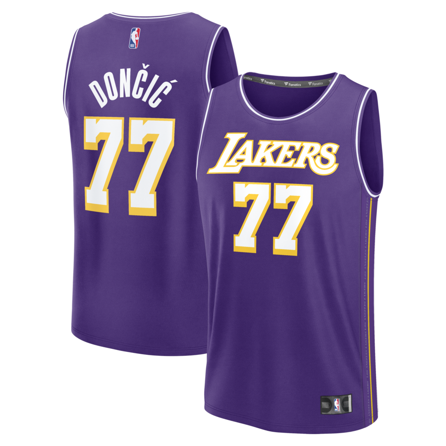 Youth Los Angeles Lakers Luka Dončić Fanatics Purple Fast Break Jersey - Statement Edition