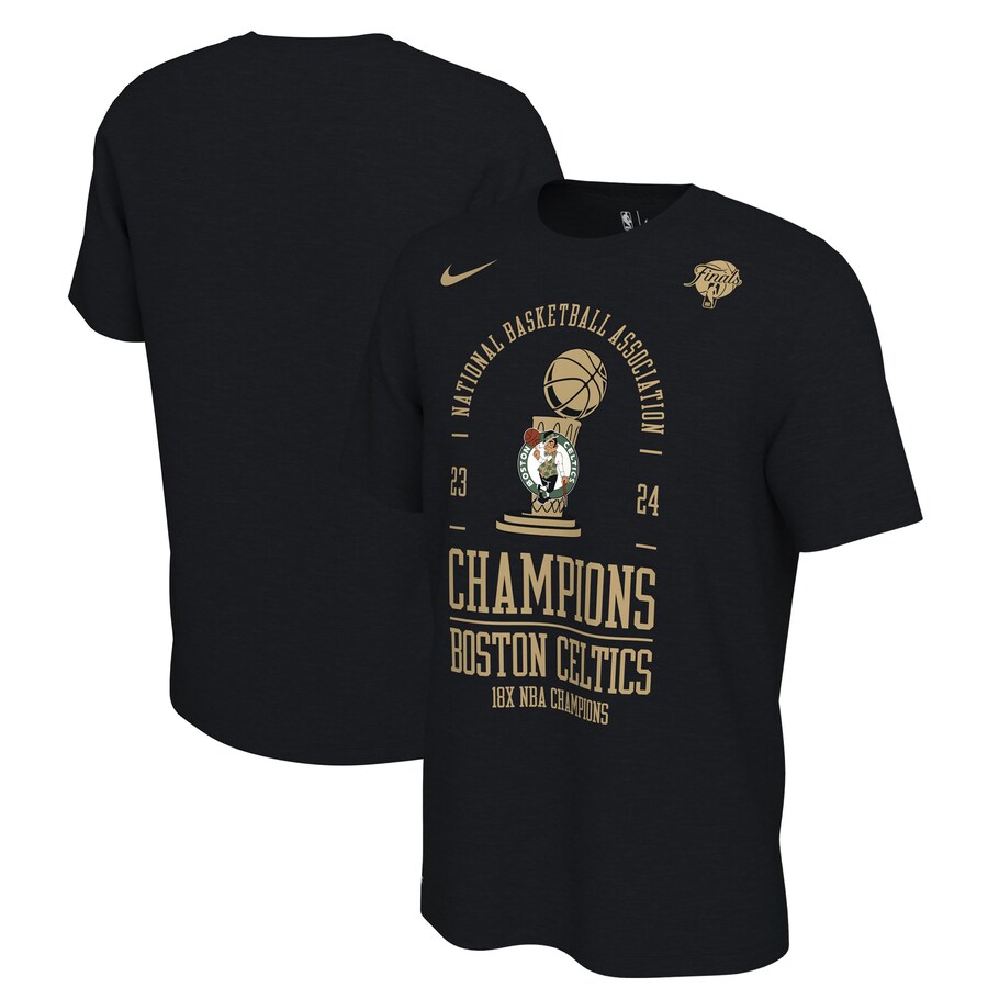 Men's Boston Celtics Nike Black 18-Time NBA Finals Champions Locker Room T-Shirt