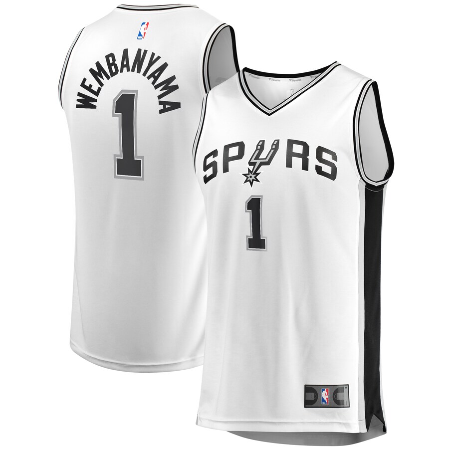 Men's San Antonio Spurs Victor Wembanyama Fanatics White Fast Break Replica Player Jersey - Association Edition