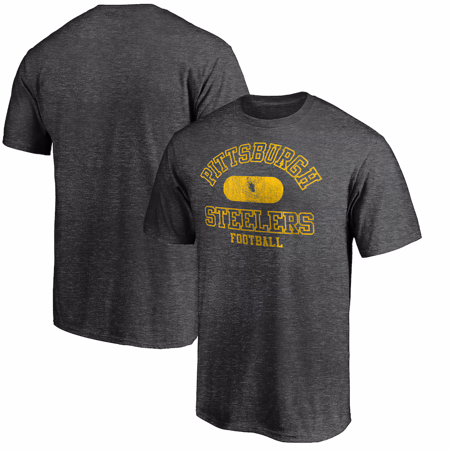 Men's Detroit Lions Ash Iconic Collection Fade Out T-Shirt