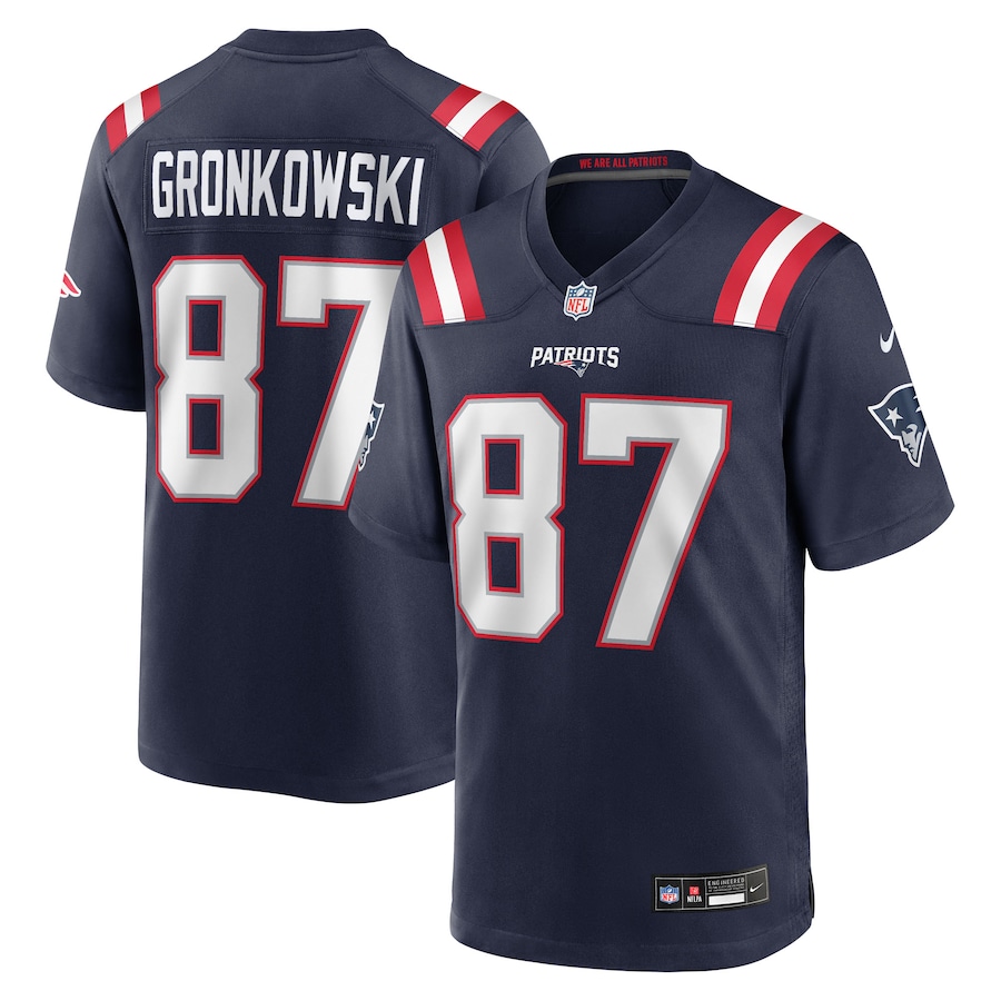 Men's New England Patriots Rob Gronkowski Nike Navy Team Retired Player Game Jersey
