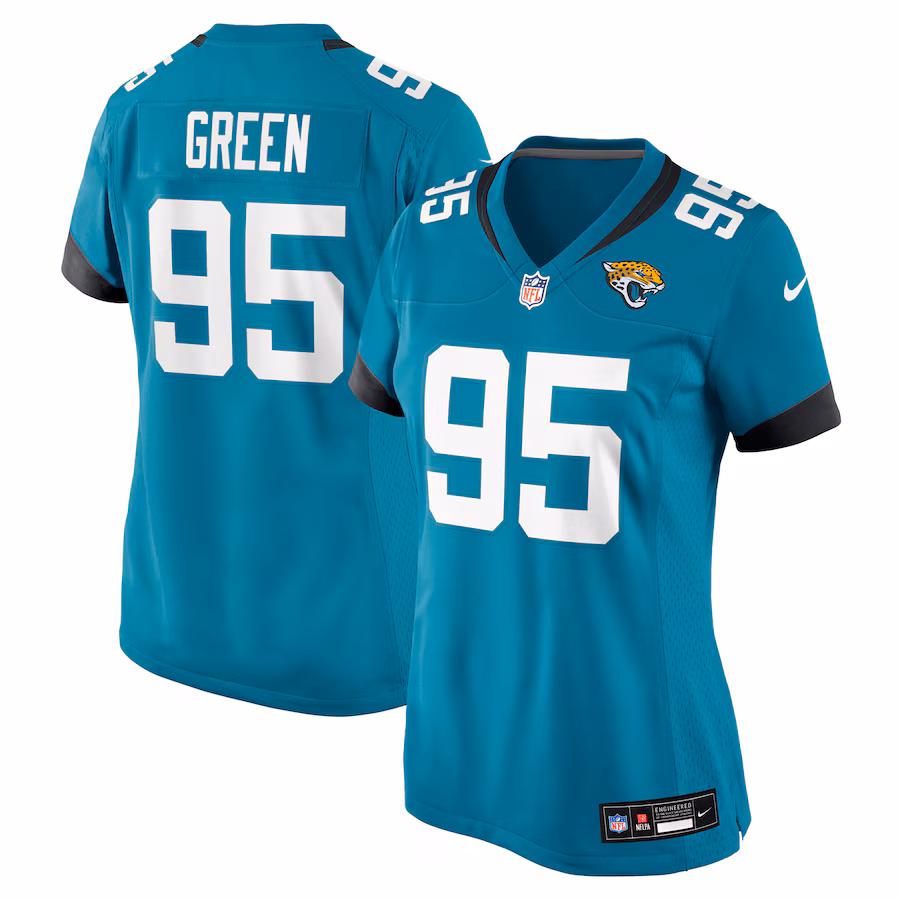Women's Jacksonville Jaguars B.J. Green Nike Teal Team Game Jersey