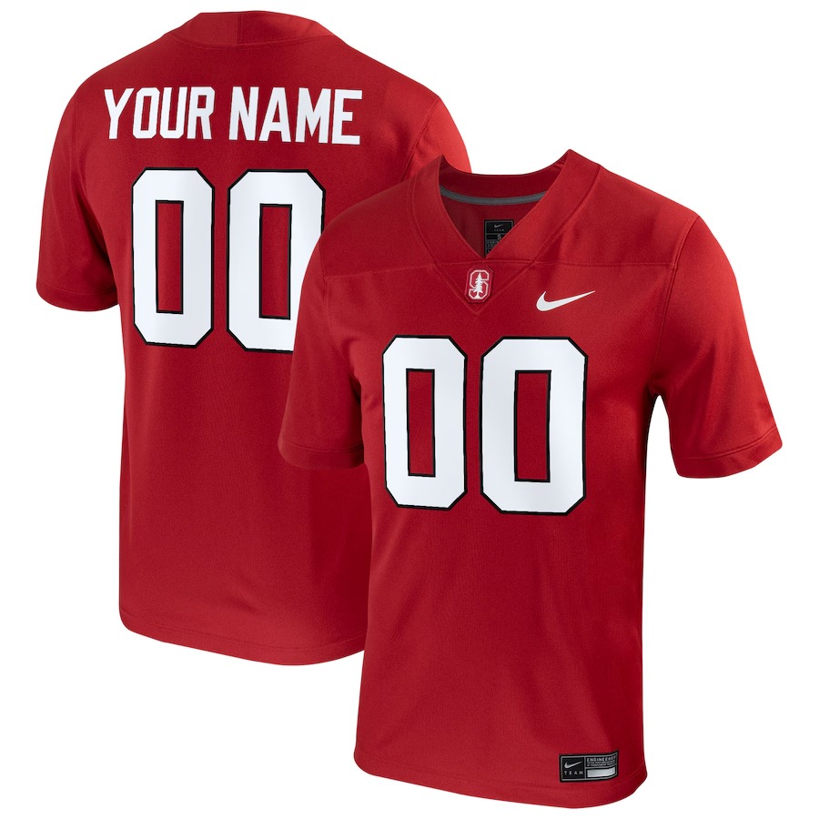 Men's Nike  Cardinal Stanford Cardinal Football Custom Game Jersey