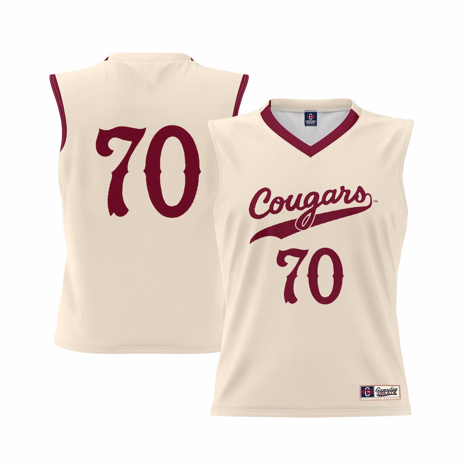 #70 Charleston Cougars GameDay Greats Youth Lightweight Basketball Jersey - Cream