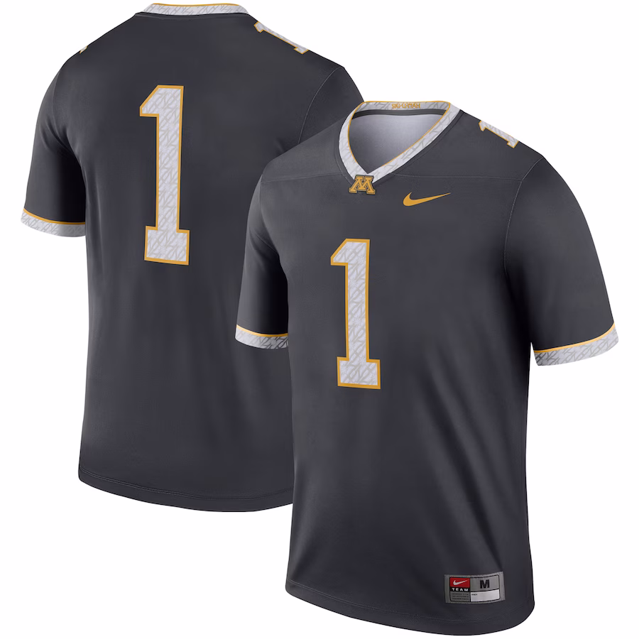 #1 Minnesota Golden Gophers Nike Legend Alternate Jersey - Gray