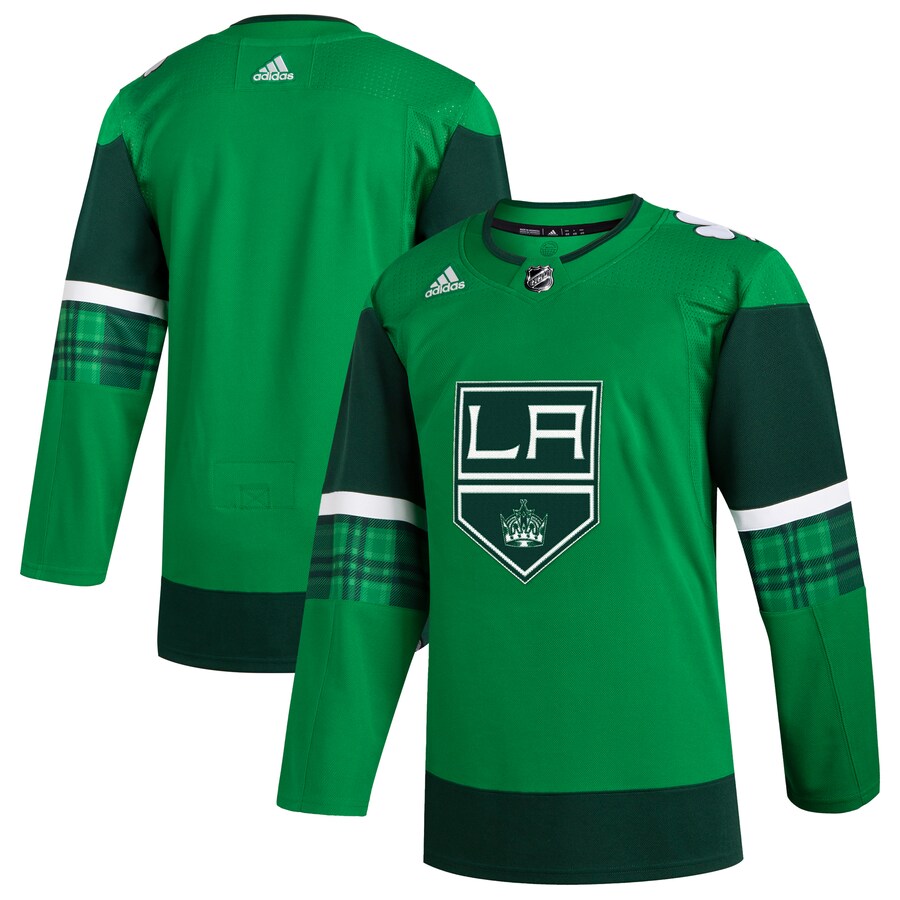 Men's Los Angeles Kings  adidas Kelly Green 2023 St. Patrick's Day Primegreen Authentic Jersey