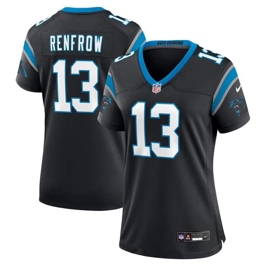 Women's Carolina Panthers Hunter Renfrow Nike Black Team Game Jersey