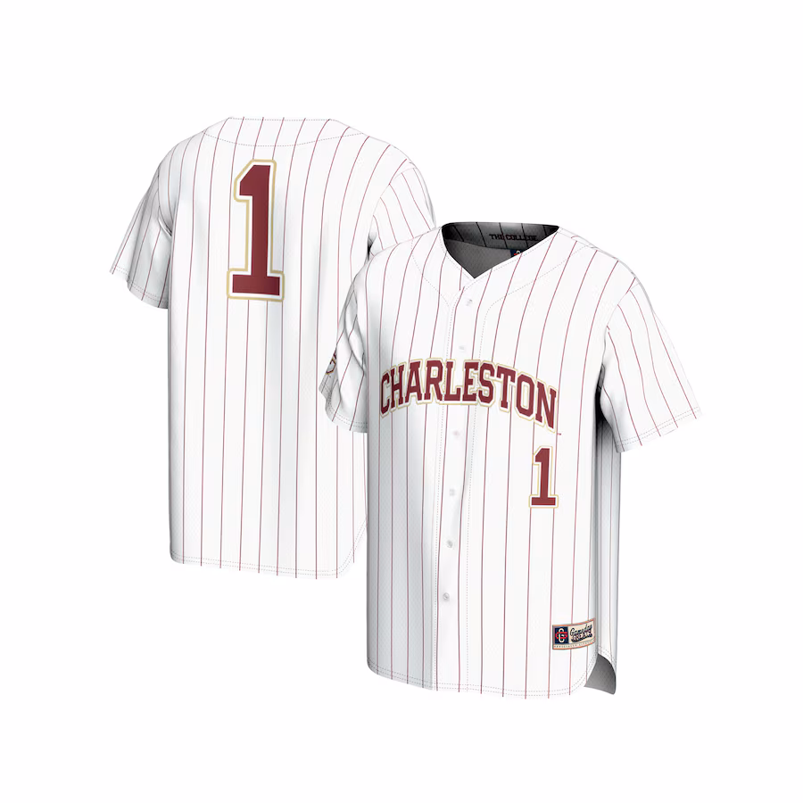 Youth GameDay Greats  White #1 Charleston Cougars Lightweight Baseball Fashion Jersey