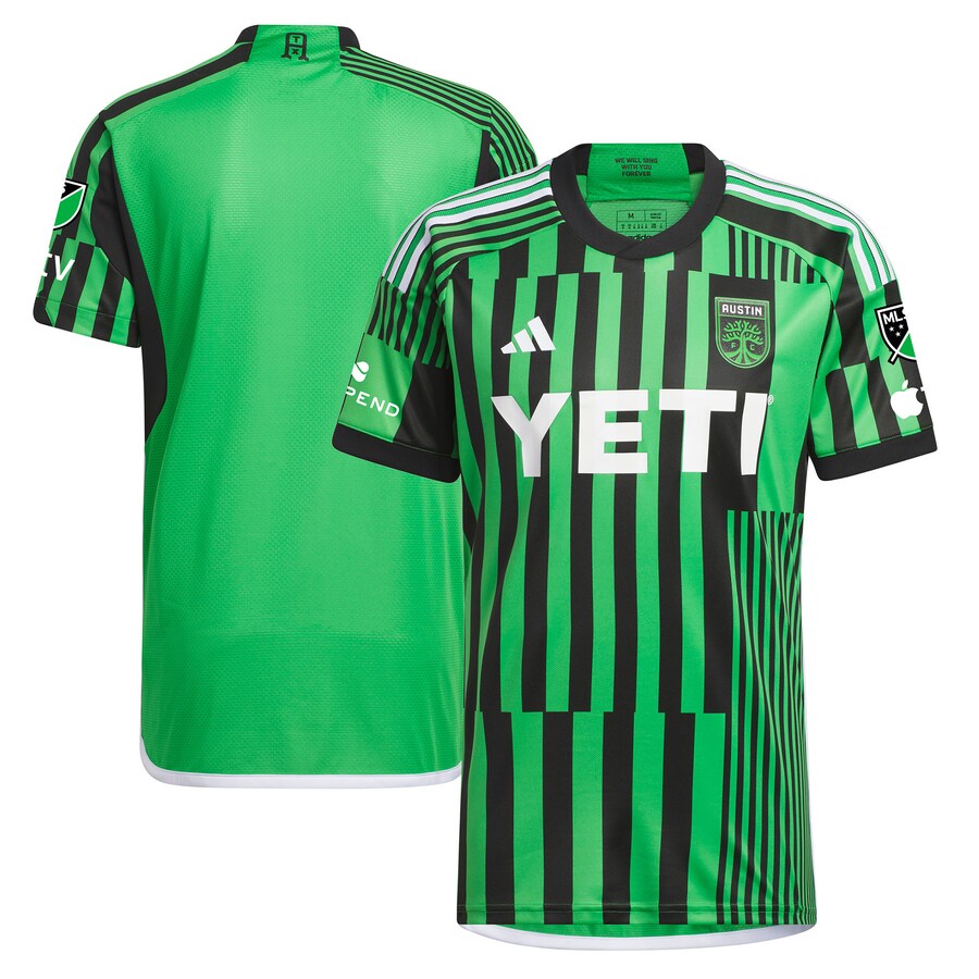 Men's Austin FC adidas Green 2023 Las Voces Kit Authentic Jersey