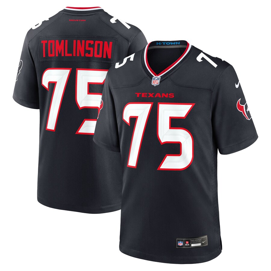 Men's Houston Texans Laken Tomlinson Nike Navy Team Game Jersey