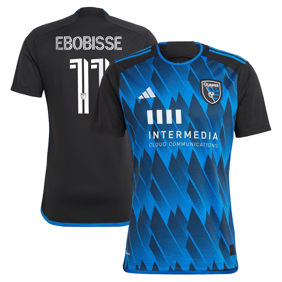 Men's San Jose Earthquakes Jeremy Ebobisse adidas Blue 2023 Active Fault Jersey Replica Jersey