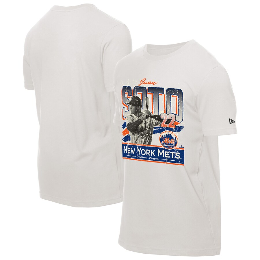 Men's New York Mets Juan Soto New Era Cream Batter Up T-Shirt